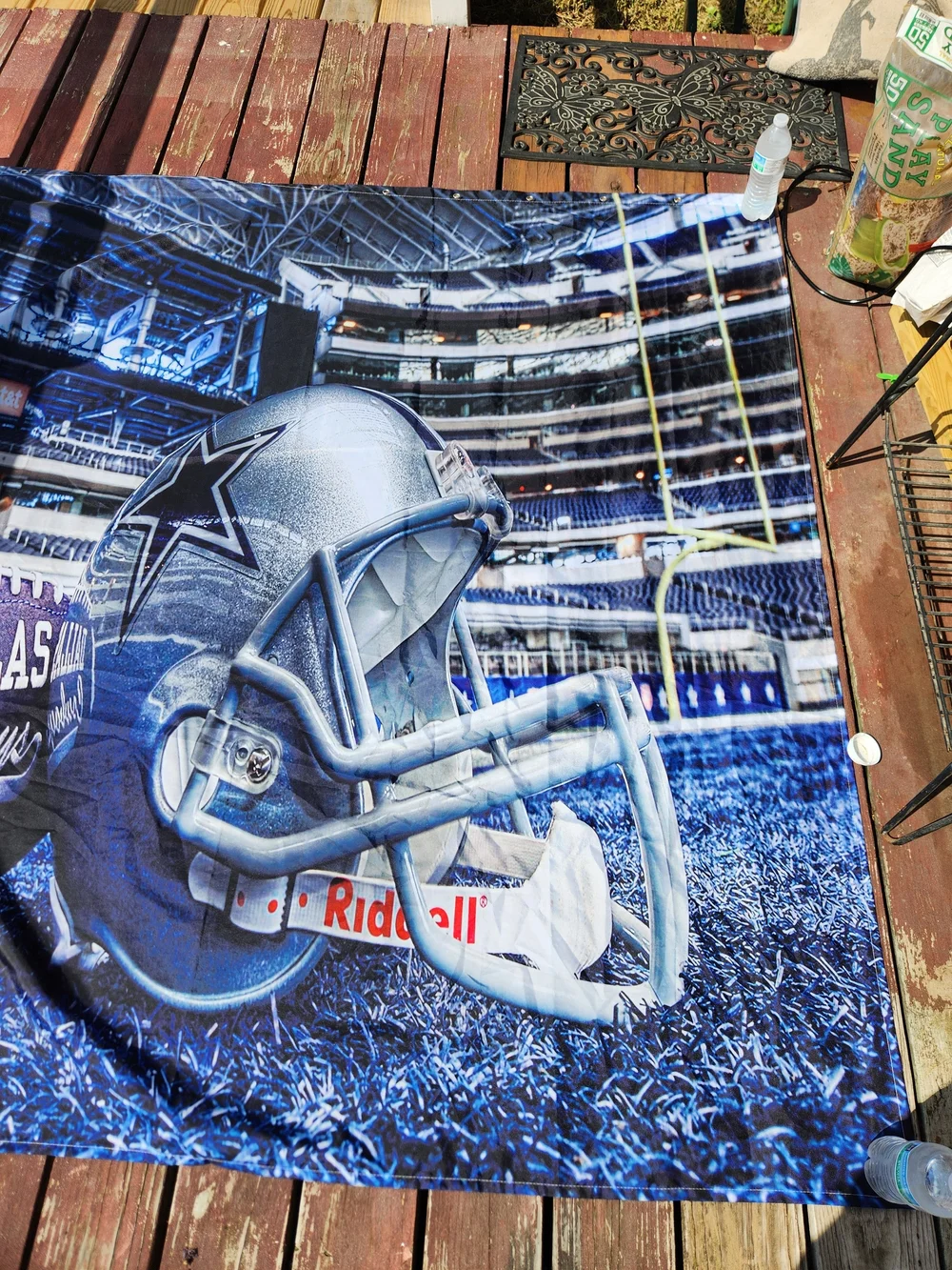 Dallas Cowboys Blue Helmet Shower Curtain